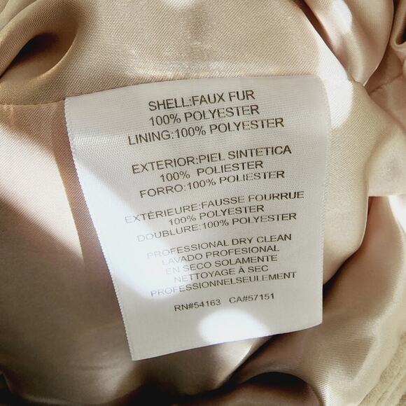ELIZA J FAUX FUR BLUSH COLOR BURRON DOWN COAT SIZE SMALL - Picture 8 of 8
